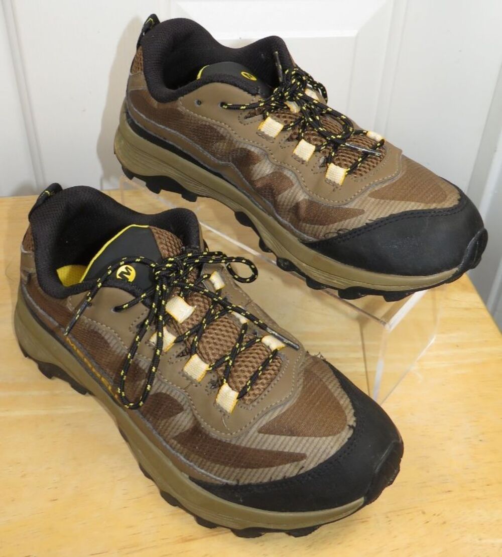 Merrell Moab Speed Low Hiking Shoes Walnut Brown Youth Boys Size 6M